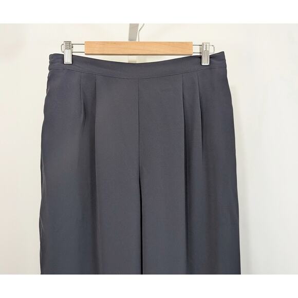 Vintage 90s Pants Gray Pleated Waist Wide Legs Misses Size L Norton McNaughton - Picture 2 of 5